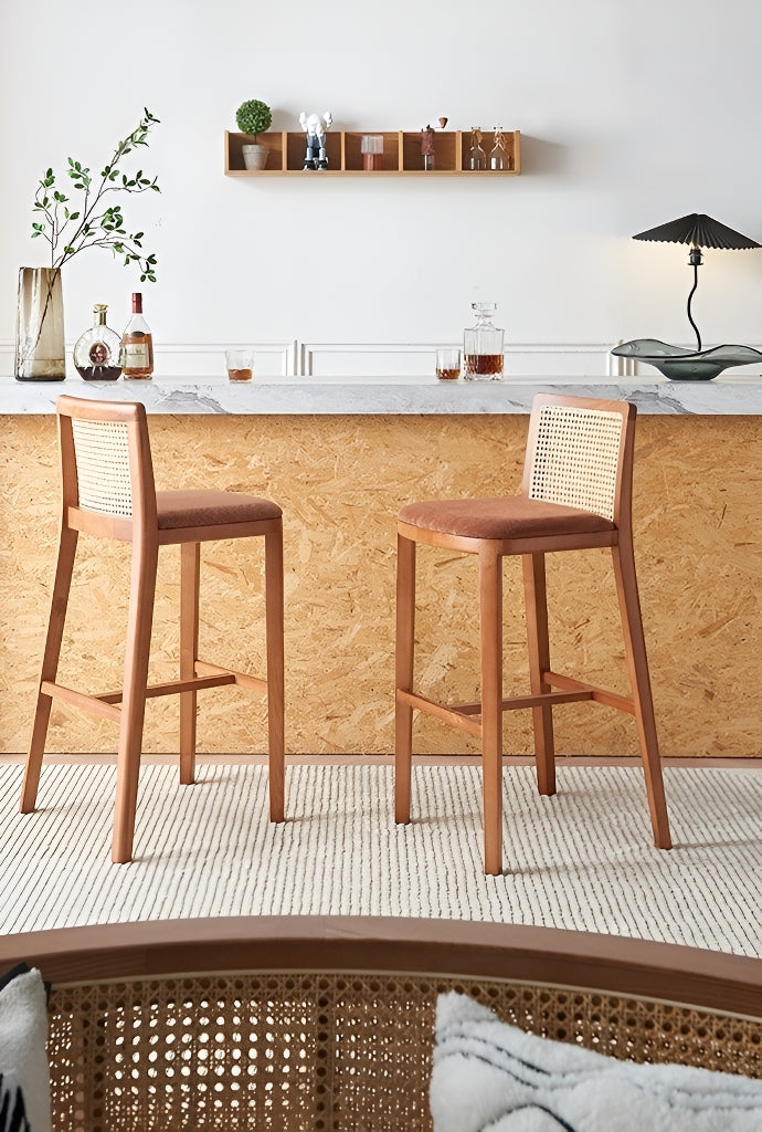 Rattan Bar Stool - Habitature