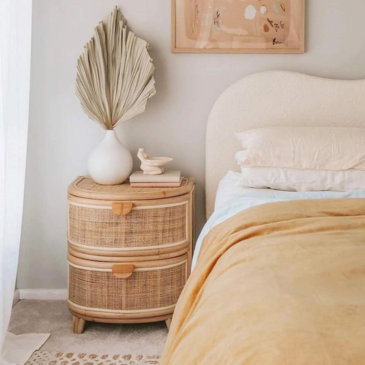 Rattan Night Stand - Habitature