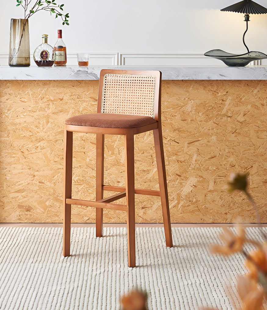 Rattan Bar Stool - Habitature