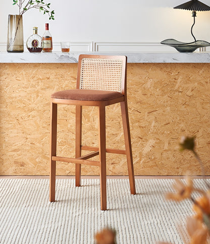 Rattan Bar Stool - Habitature