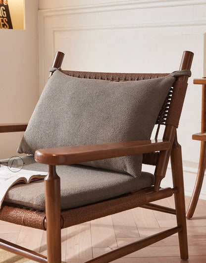 Lounge Chair With Cushion Included - Brown - Habitature